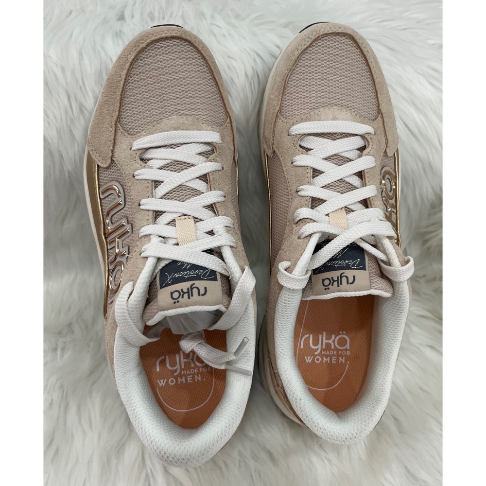 Ryka Devotion X Max CLS Women's Walking Shoes Size 9.5 Tapioca Beige Gold